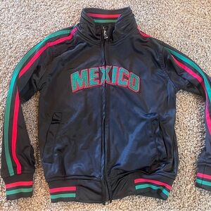 Youth Black Mexico National Soccer Team Track Jacket Size 6